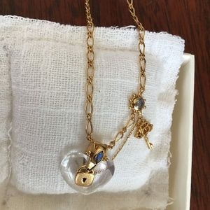 MONSIEUR BLONDE - Gold Plated Necklace with Crystal Heart